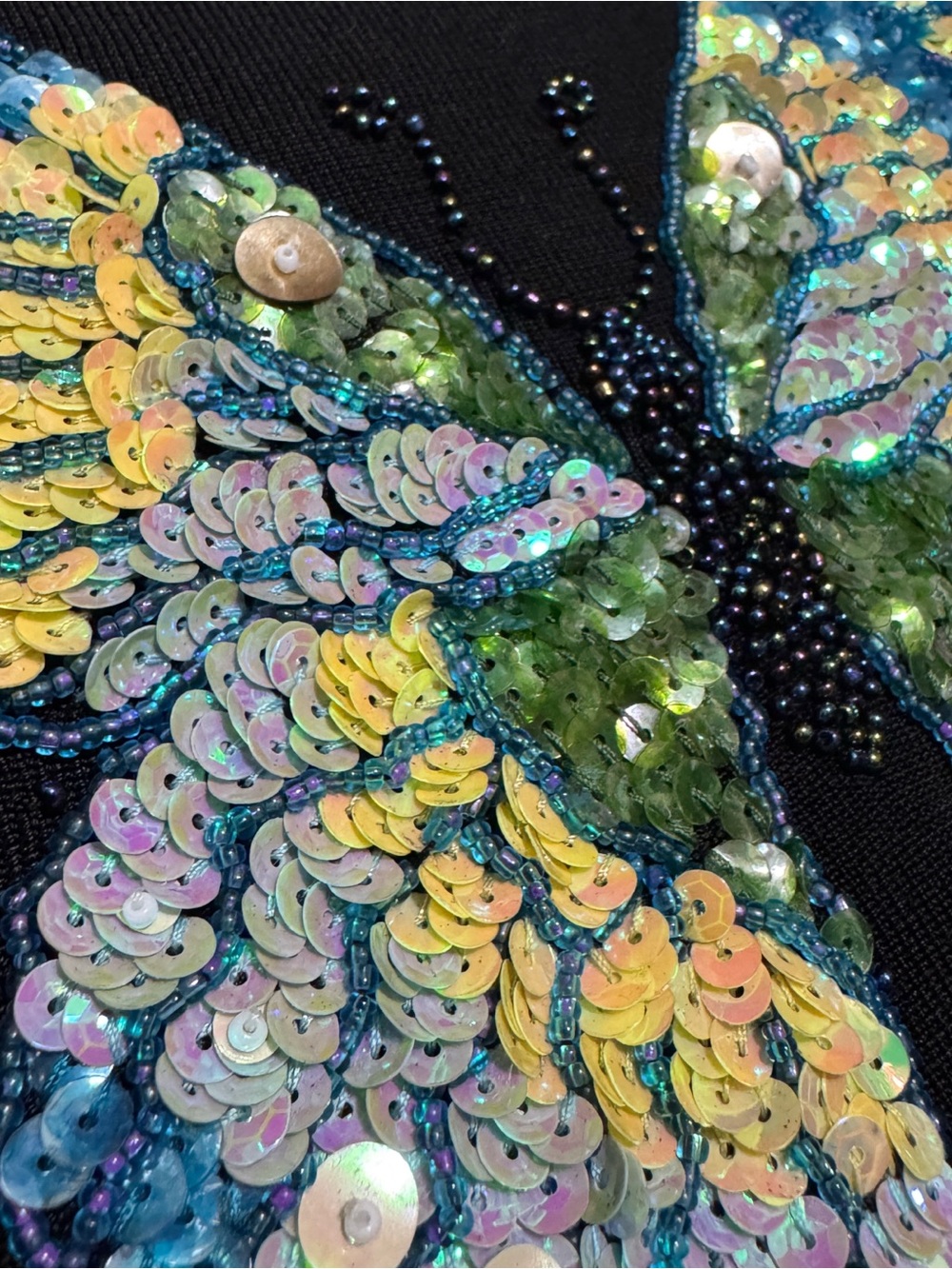 vintage Y2K sequin butterfly sweater - Picture 3 of 4